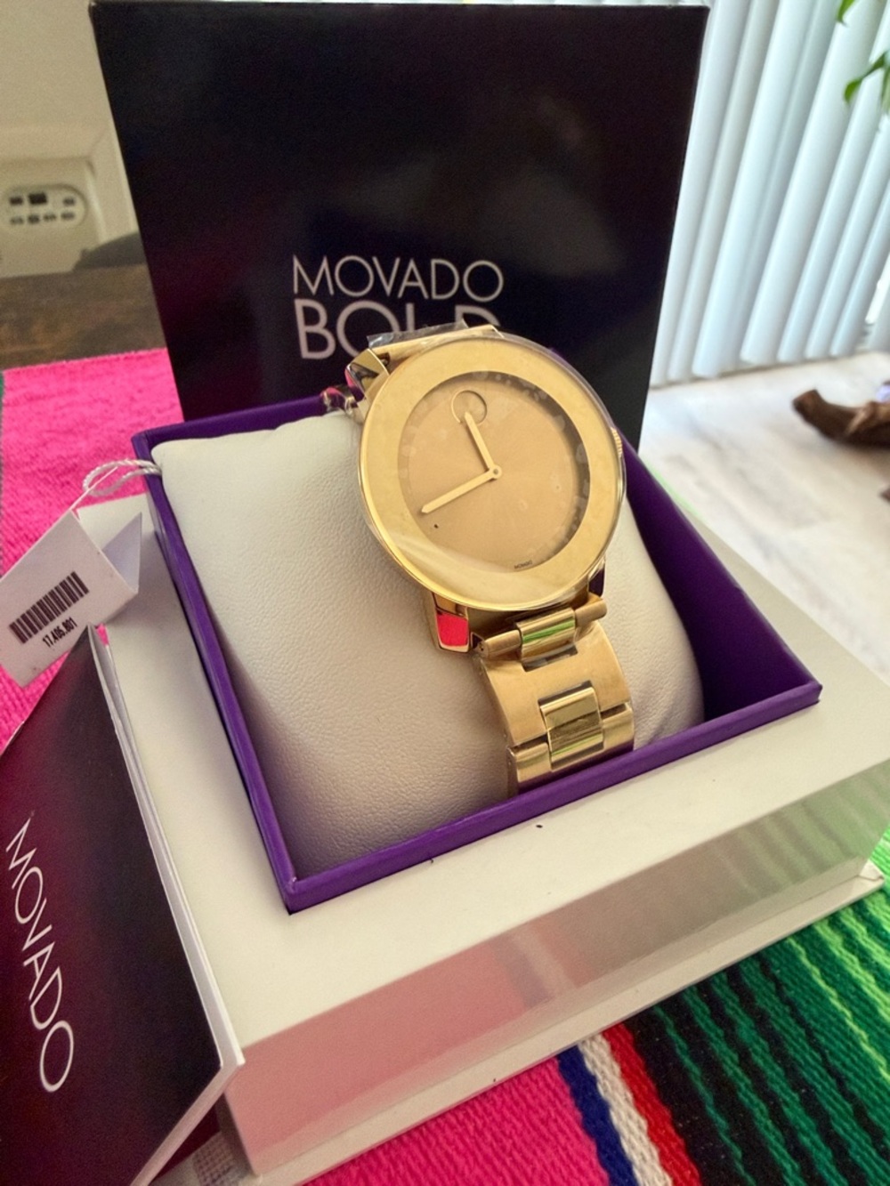 Movado Gold-Tone Minimalist Bracelet Watch